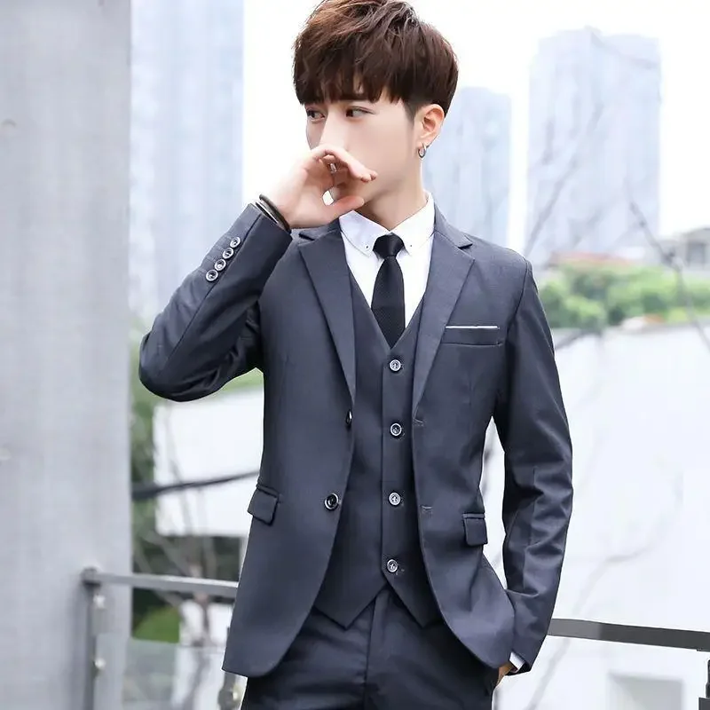 Men's Slim Fit Business Suit Jacket Casual Western-style Clothes For Wedding Groom Groomsmen Formal Occasion Gown