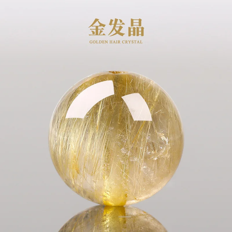 

6mm Rutilated Quartz Beads For Jewelry Making Diy Bracelet Necklace Healing Crystal Energy Stone Round Loose Beads Accessories
