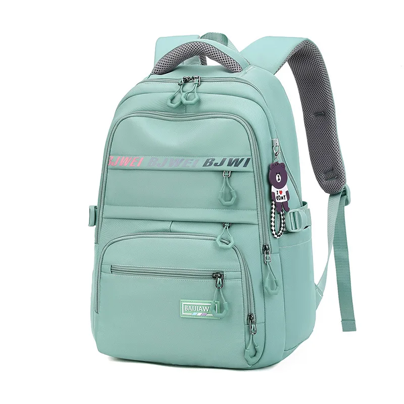 New Girls School Bag Nylon Backpack Travel Rucksack Multi Pockets Waterproof Casual Daypack Schoolbag for Women Student Teenager