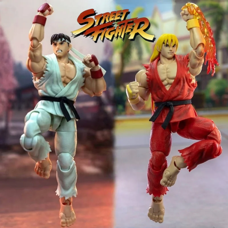 

1/12 Storm Toys Street Fighter3 Ryu Ken Anime Action Figure Collectible Moving Character Model Toy For Fans And Collectors