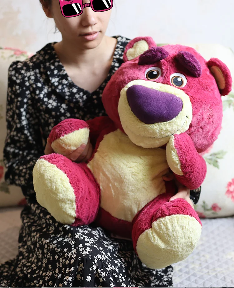 Großer Lotso Bär Plüschkissen-Puppen Kawaii Toy Story Stofftiere Anime-Figuren Kinderzimmer-Deko Süße Weiche Spielzeuge Geschenk für Mädchen – Detail 5