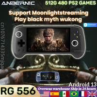 ANBERNIC RG556 Portable PS2 Handheld Game Console Unisoc T820 Android13 5.48 Inch AMOLED Screen WIFI 512G 256G RG 556 WII Games