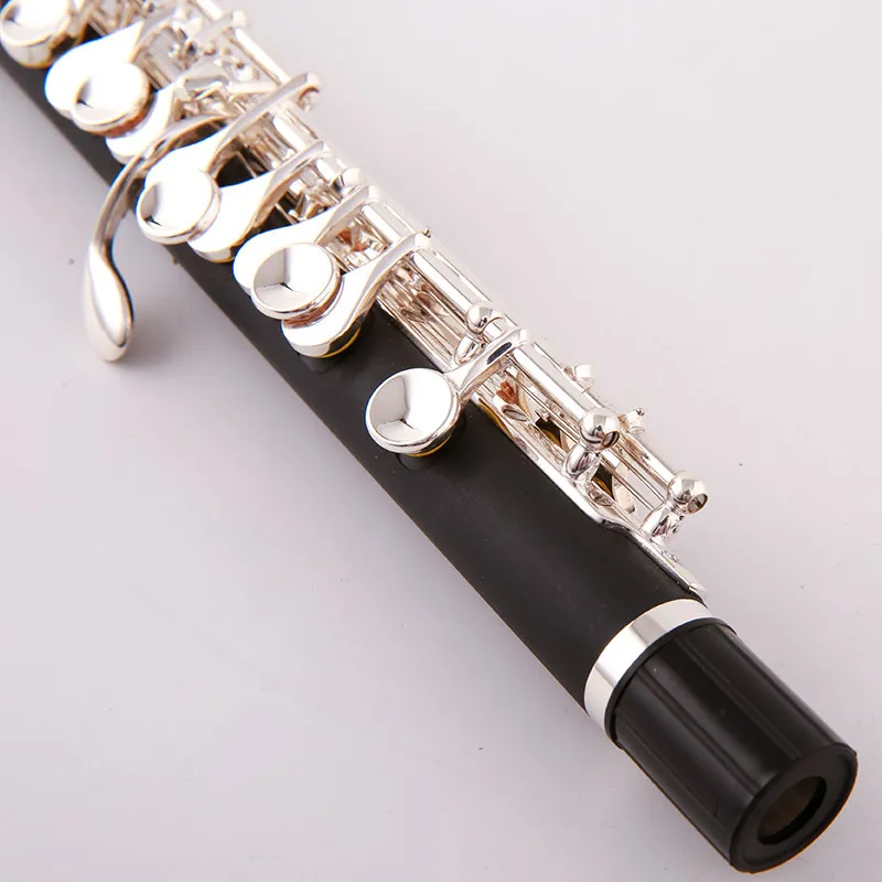 Short flute sound synthesis of ebony plated with silver pure ebony C major tone short flute for professional performance