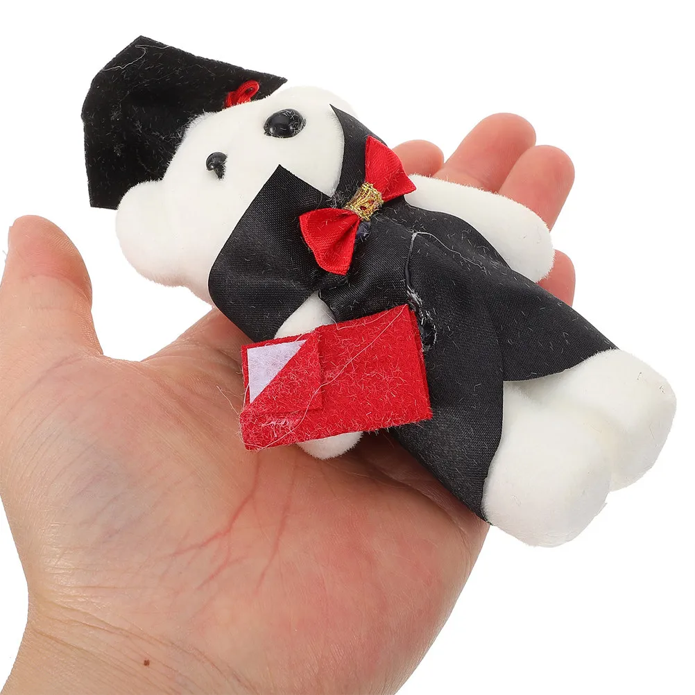 12Pcs Graduation Bear Bouquet Embellishments Charming Foam Bear in Academic Attire for Graduation Decor Ceremony Keepsake