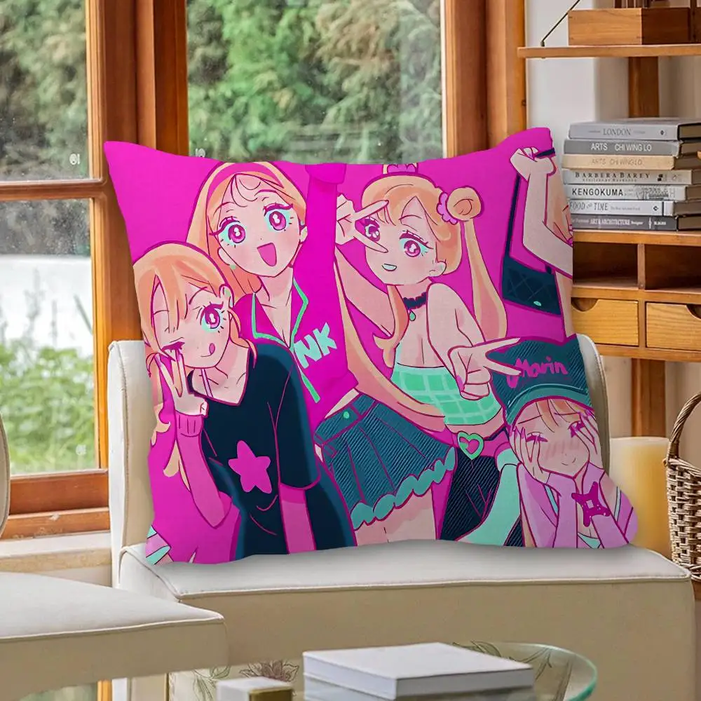 M-My Dress-Up Darling Anime Pillow Covers Cartoon Sofa Decorative Home Double-sided Printing Short Plush Cute Cushion Cover