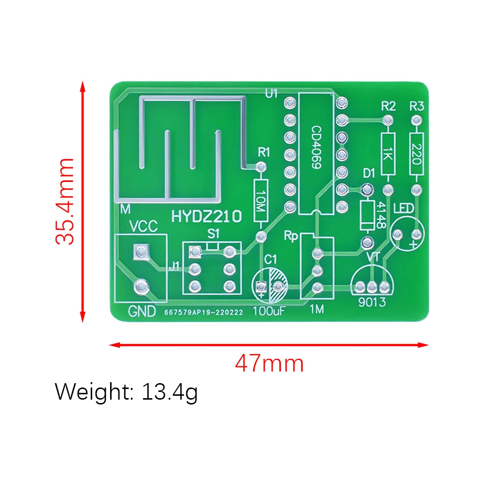 Touch Delay Lamp Electronic Kit Touch Induction Light DIY Parts Touch Switch Soldering Practice Training Module