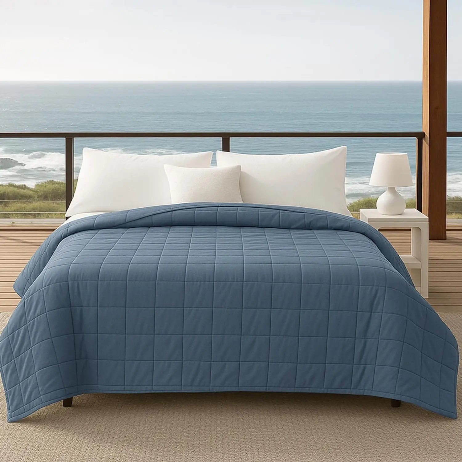 

King Size 20 lb Cooling Weighted Blanket with Breathable Fabric, Machine Washable, Ideal for Couples and California King Beds