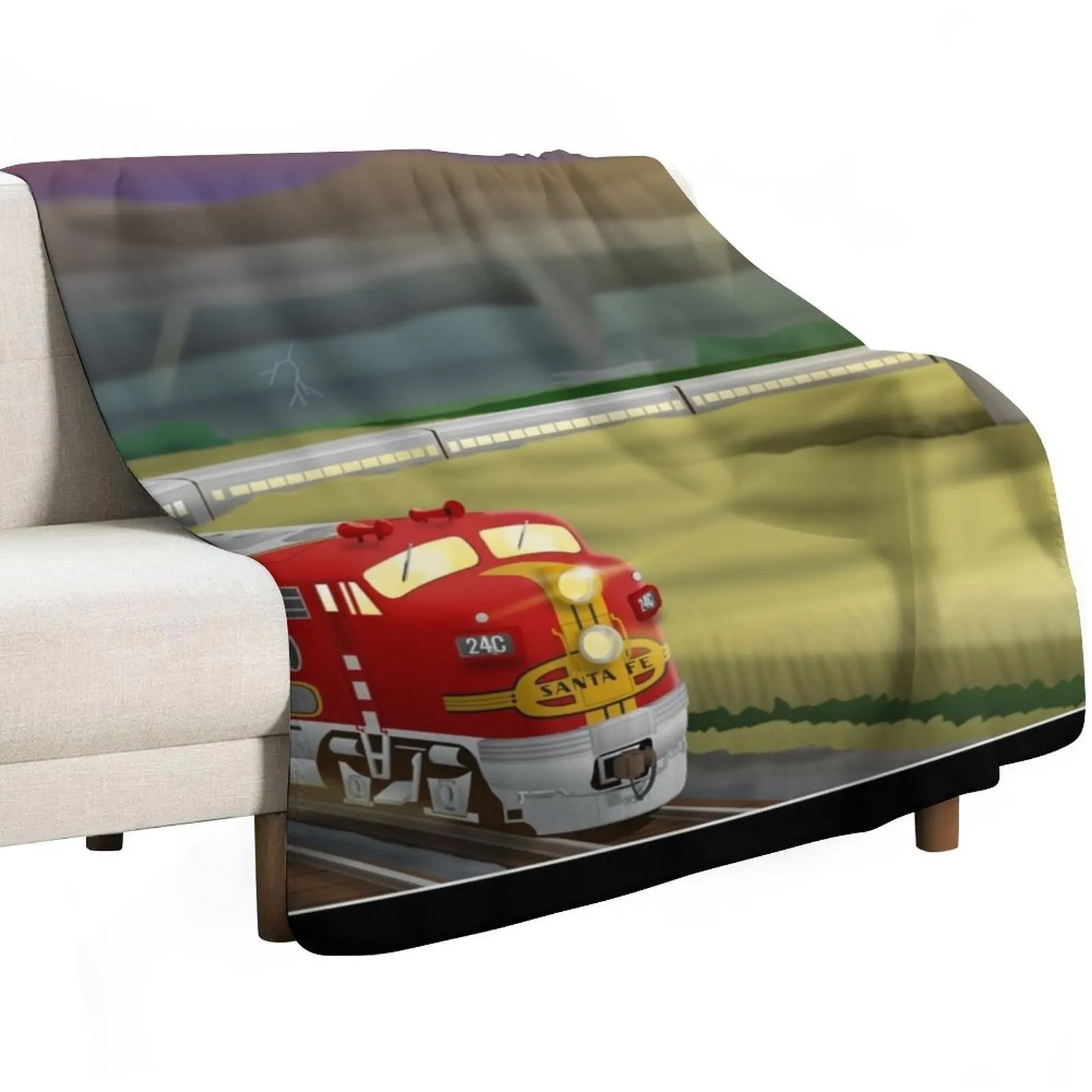 Twisting Through the Heartland Throw Blanket Soft Solid Color Blanket for Couch Bed