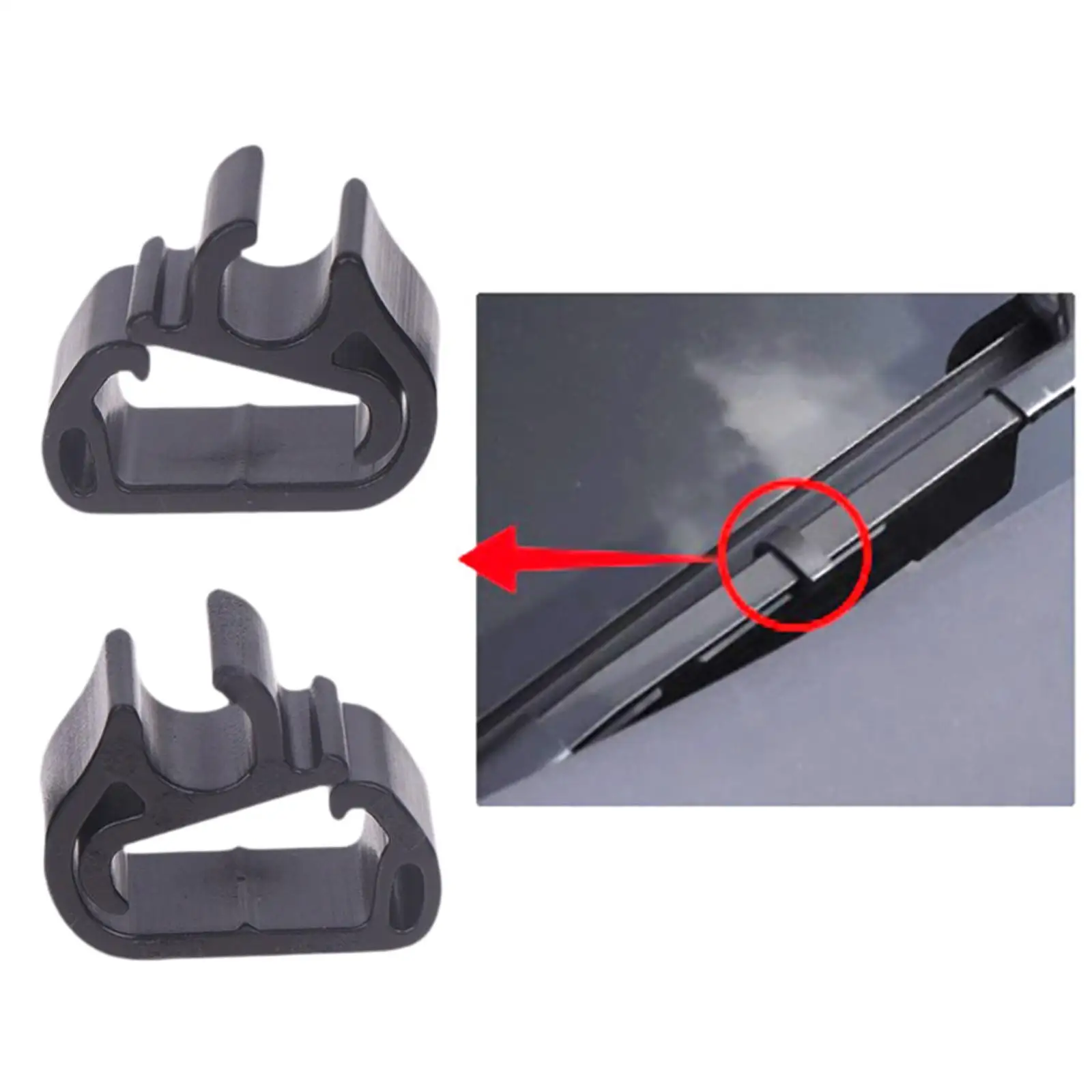 

Front Wiper Arm Washer Hose Fastening Clamps Durable Plastic Clips for Citroen C5 Aircross Versailles C5X