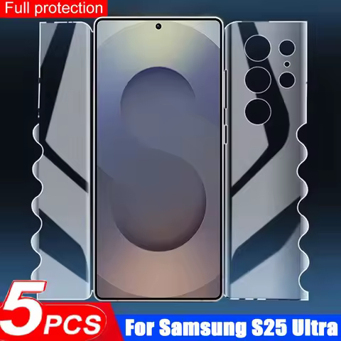5PCS 360° Cover Butterfly Hydrogel Film For Samsung Galaxy S25 S24 Ultra S23 S22 S20 S10 Plus S21 FE S10E Screen Protector Film