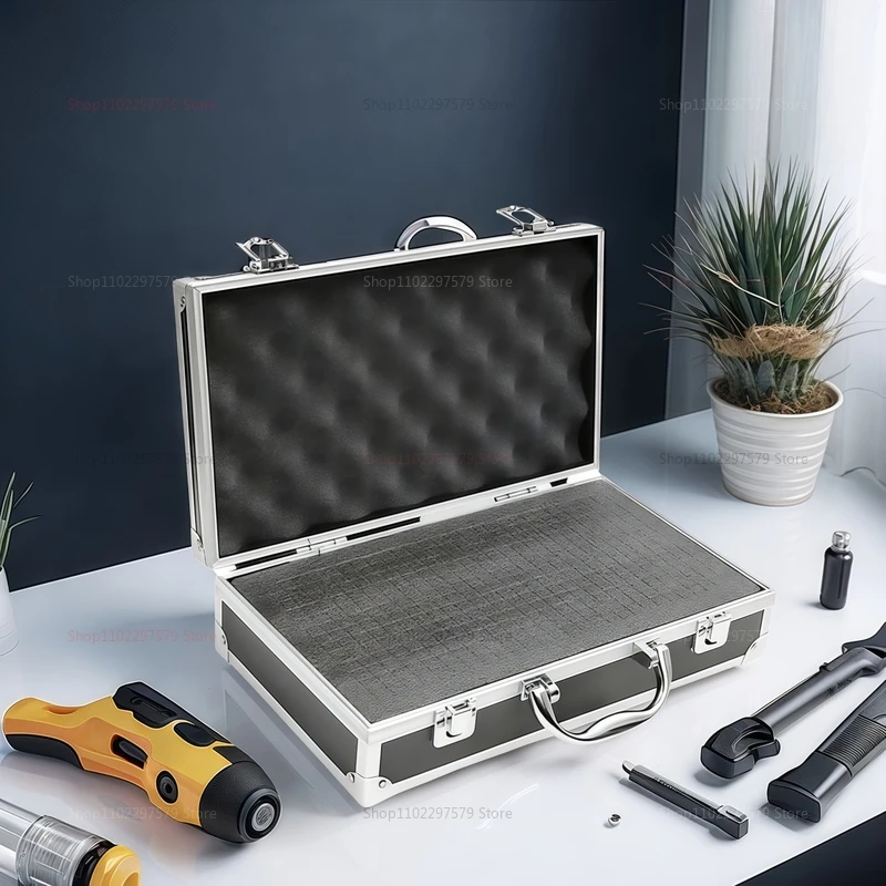 Portable Aluminum Tool Box with Sponge Lining Impact Resistant Storage Case Handheld Organizer 30x17x8cm Toughbuilt