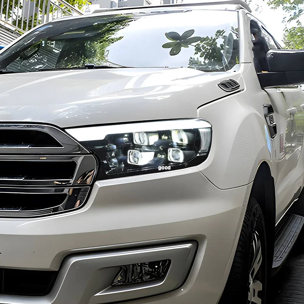 

Для Ford Ranger 2016-2020 светодиодные автомобильные фары в сборе, обновленный динамический DRL 4, инструмент для линз проектора, автомобильные передние фонари, аксессуары