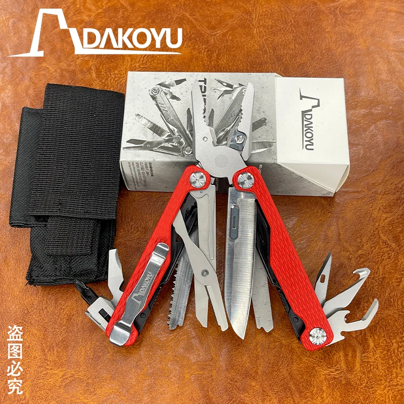 Многофункциональные складные плоскогубцы DAKOYU, портативные комбинированные плоскогубцы для кемпинга, EDC, материал 440A Многофункциональные складные плоскогубцы DAKOYU, портативные комбинированные плоскогубцы для кемпинга, EDC, материал 440A