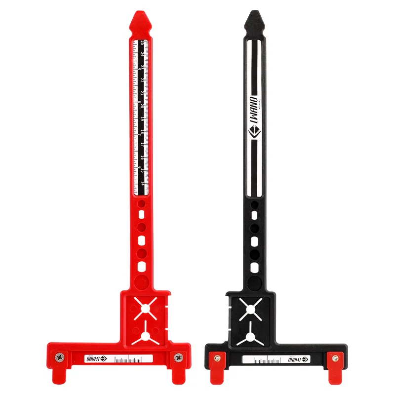 Archery T-Square Measuring Ruler Portable Hard Plastic Bow Tuning Kit for Recurve Bow Limb Balance Hunting Shooting