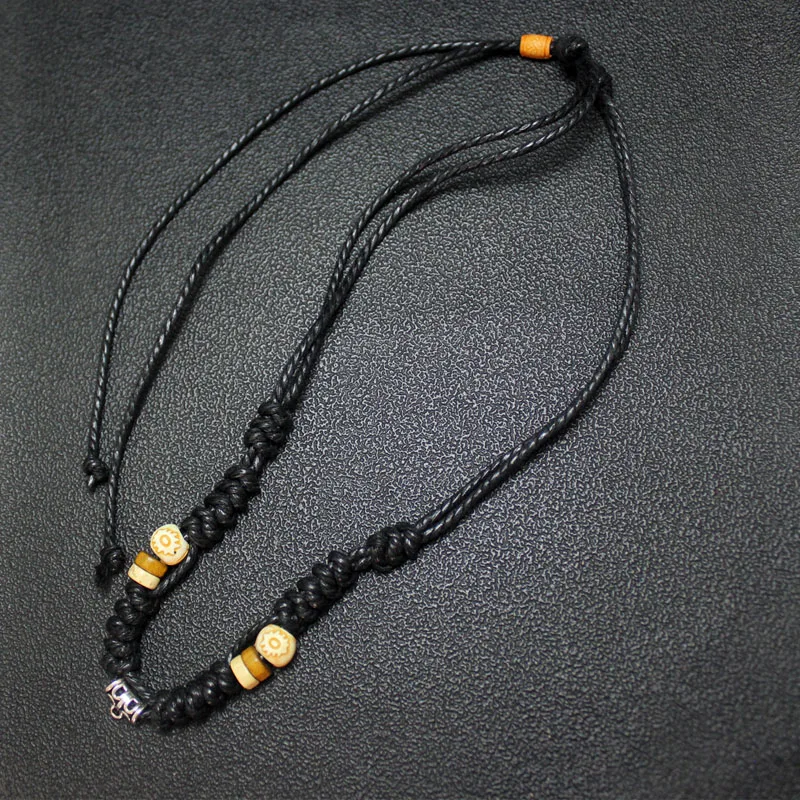 Men's Bold Handwoven Pendant Chain Necklace, Adjustable