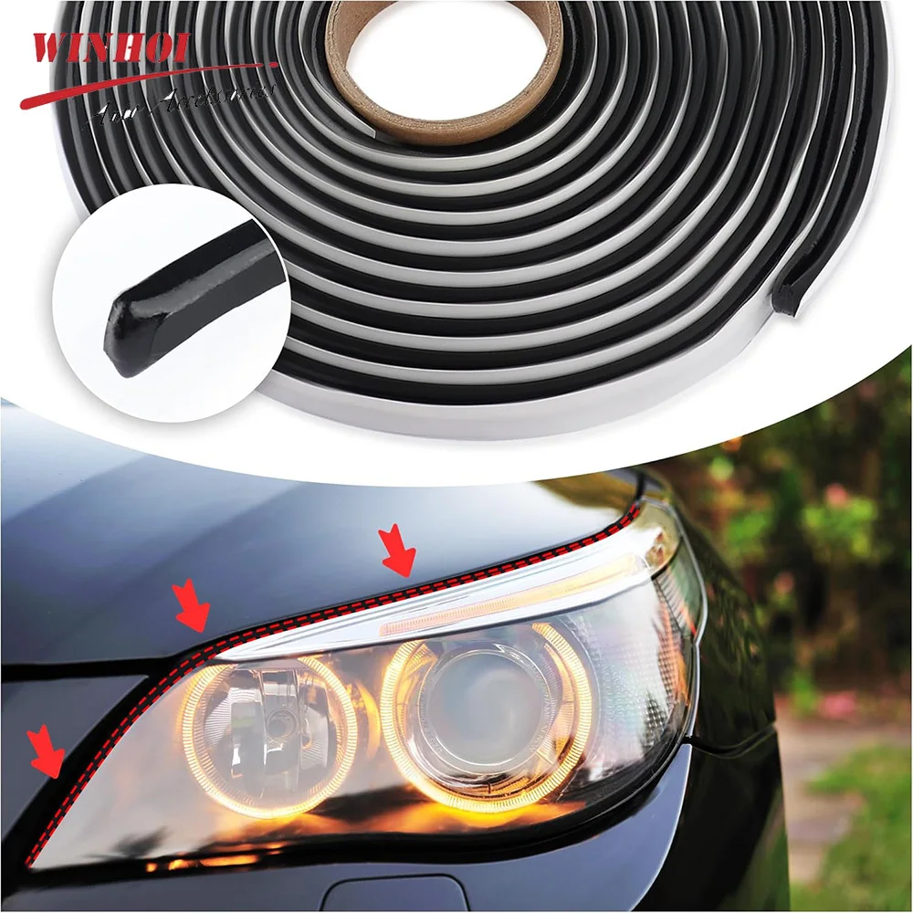 4m Butyl Sealant Tape Car Headlight Butyl  Rubber Seal Strip for Installing Car Part, Windows, Doors and Windshield Sealing