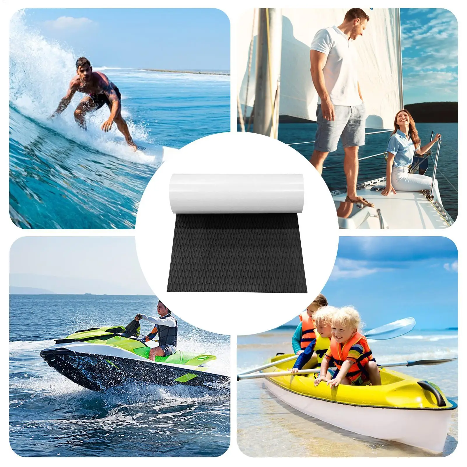 120cm Eva Boat Decking Sheet Marine Flooring Anti Slip Pad Self-Adhesive Surfboard Traction for Surfboard RV Yacht - view 4