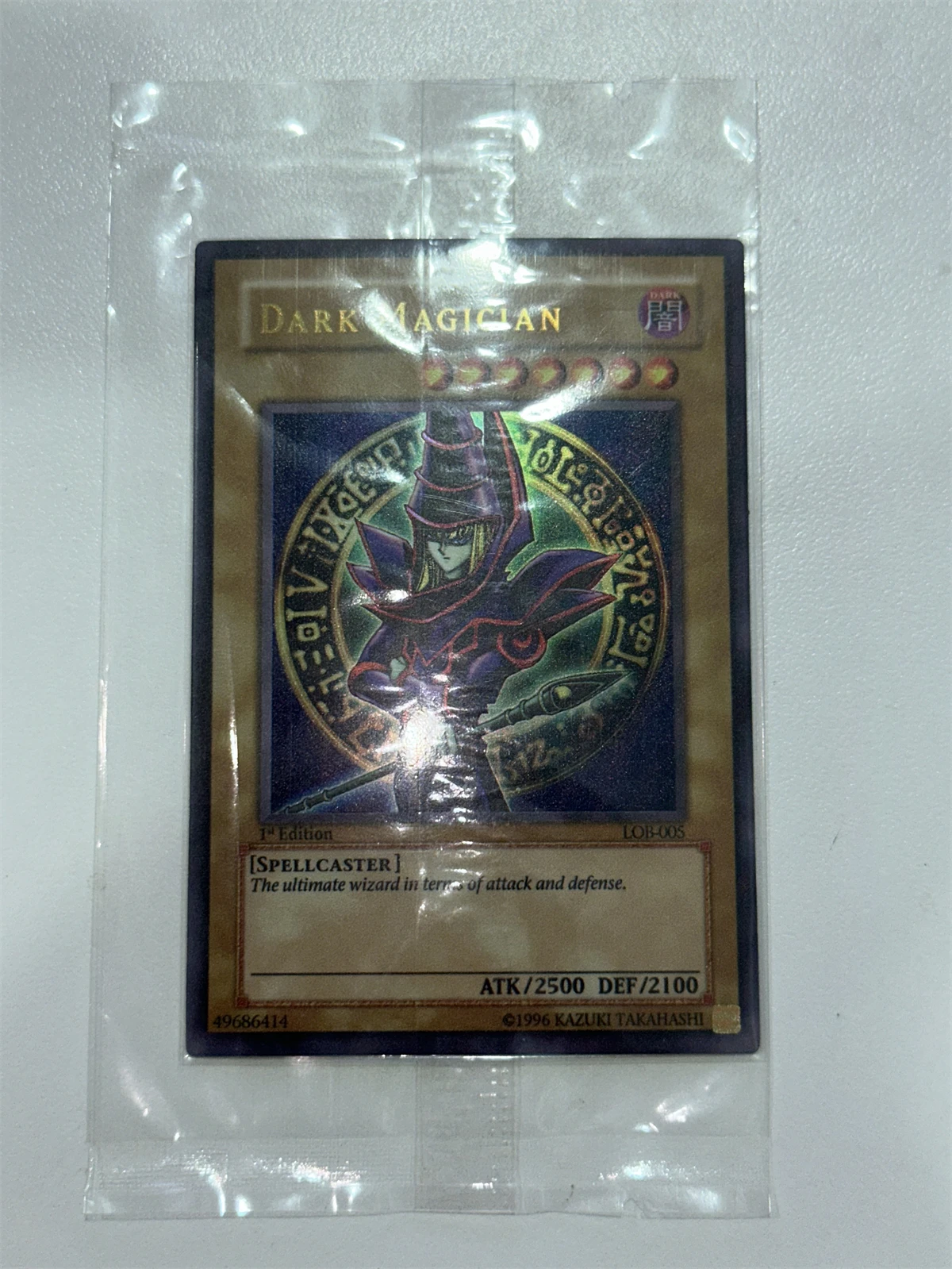 Yu-Gi-Oh TCG Dark Magician DARK MAGICIAN LOB-005 Magia Series Colección de regalos para niños Juego de mesa Tarjeta de juguete (no original)