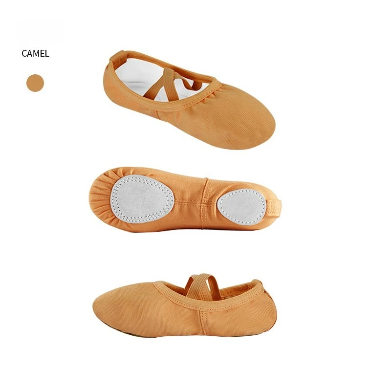 Kids Ballet Dance Shoes No Lace Canvas Cat Claw Soft Sole Kids Gymnastics Practice Anti Slip Flexible Daily Performance Footwear