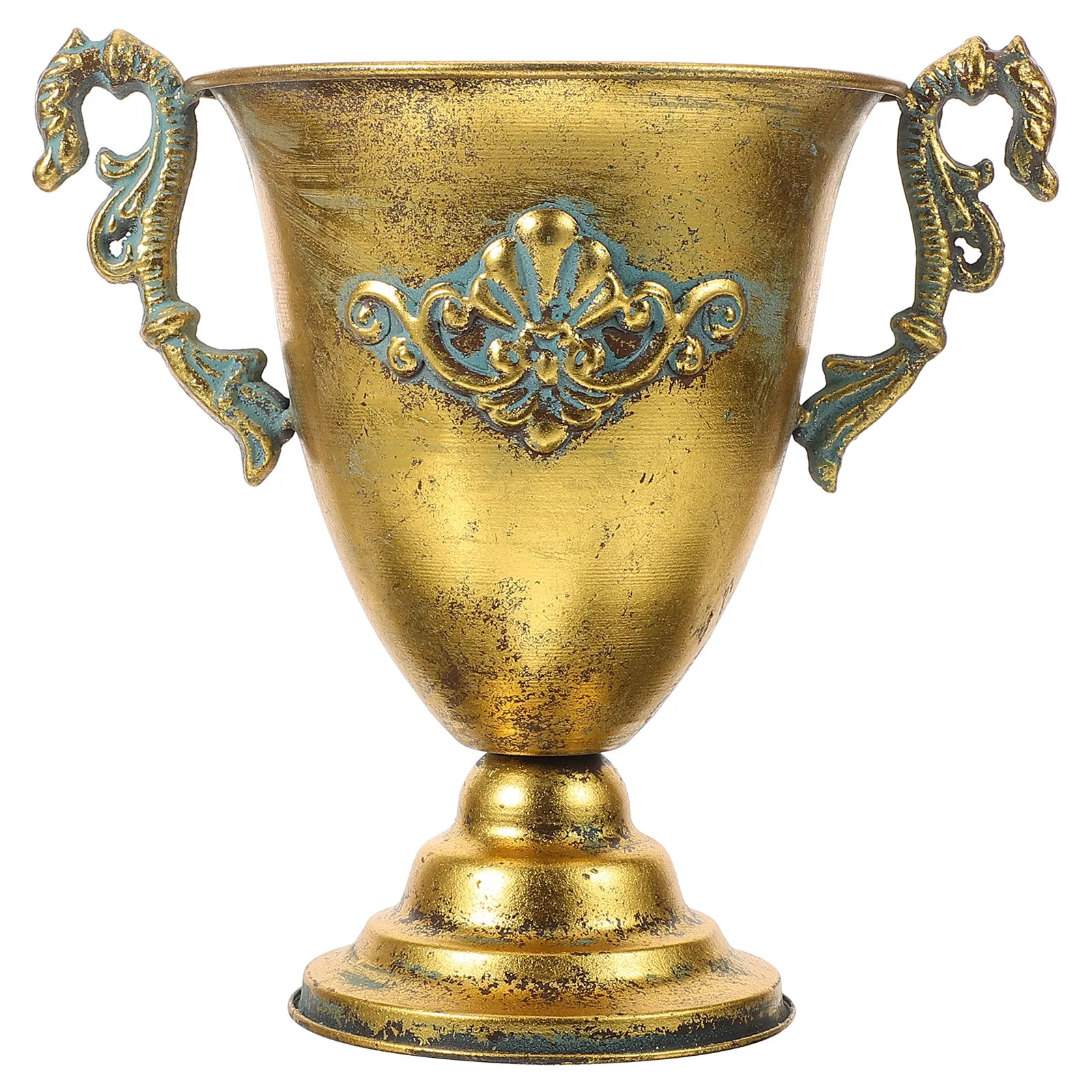 

Vintage Metal Flower Vase Retro Design Decorative Wedding Urn Flower Holder Party Centerpiece Metal Vase Vases for Centerpieces