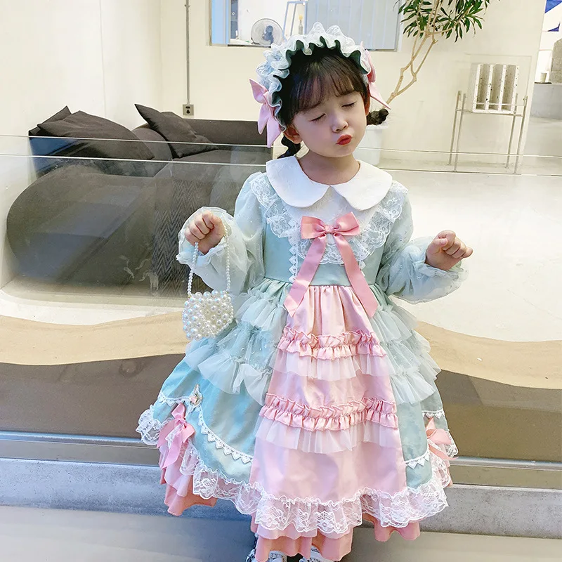 Dress Girls Baby Cute Lolita Style Birthday Party Dress Bridesmaid Wedding Dresses Princess Vestidos Autumn Costume for Girl