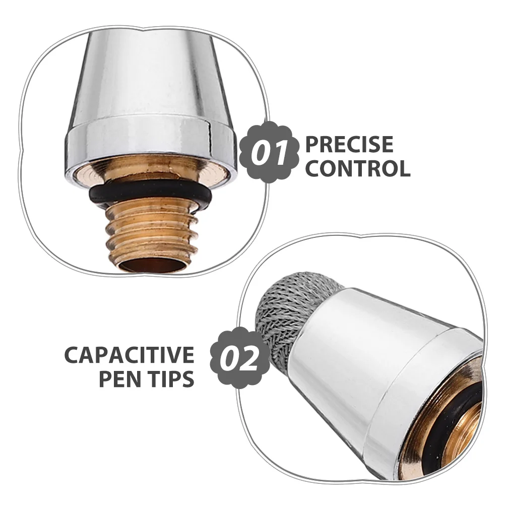 10 قطعة طرف قلم سعوي مقاوم للتآكل من الألياف الشبكية لنقل الإشارة المحسن على جميع أجهزة شاشة اللمس