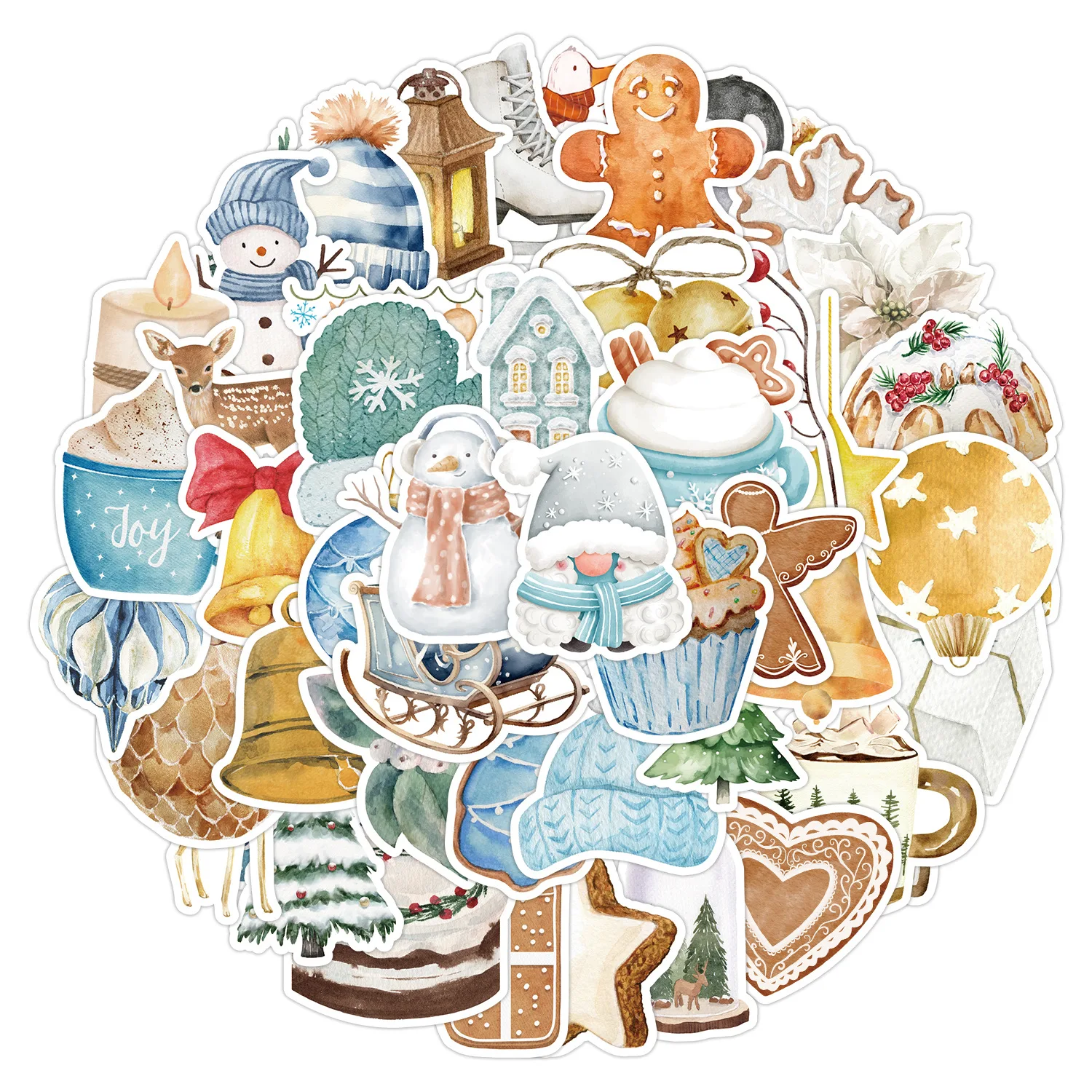 

50Pcs Warm And Sweet Winter Series Stickers Suitcase Phone Case Water Bottle Waterproof Decoration Diy Sticker Packs