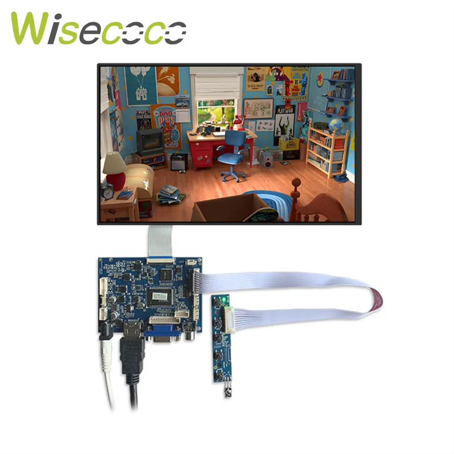 Wisecoco 10.1 Inch 1280x800 16:10 LCD Module Tablet 10 Points Capacitive Touch Screen Raspberry Pi 4 Display Control Board