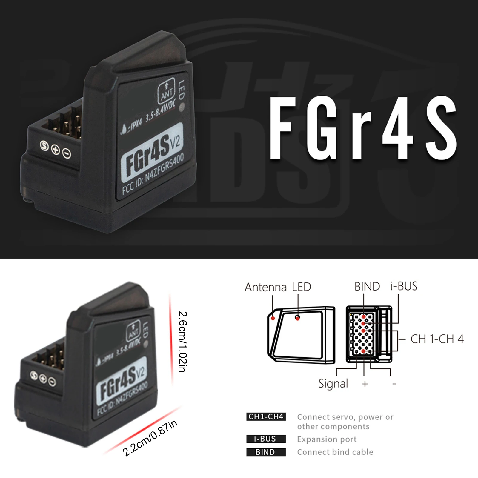 8CH 2.4G Radio Transmitter Remote Controller with FGR4S Receiver for RC Car Boat Models AFHDS 3 Protocol