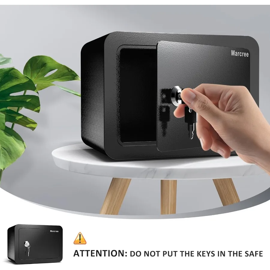 Cassetta di sicurezza piccola da 0,23 cuccioli con chiave per un archiviazione sicura di monete e contanti in casa o in ufficio Mini sicurezza ideale