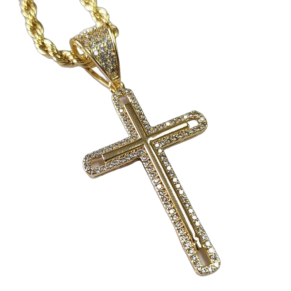 

Острый религиозный крест в стиле хип-хоп, ювелирные изделия унисекс со сверкающим цирконом