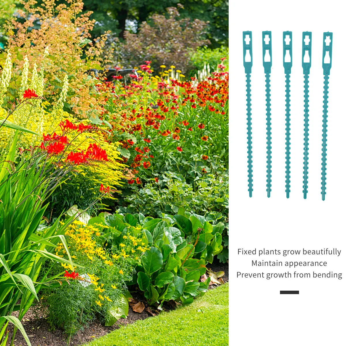 

4 Sets PP PE Garden Ties Plant Supports Plant Plastic Cable Ties Adjustable Vine Straps Cable ganizer For Flowers