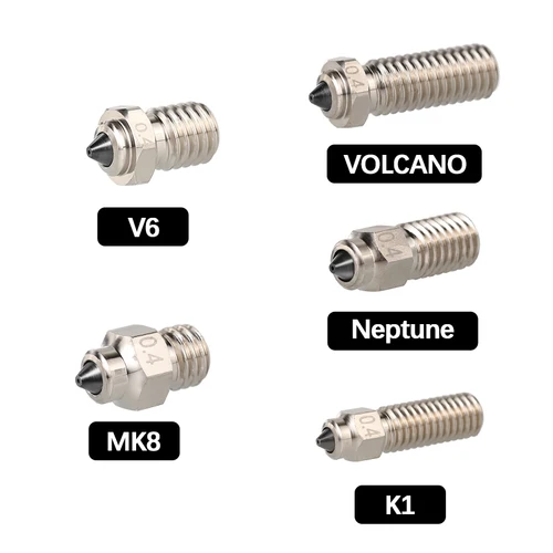 Mellow DLC HC 깍지 경화 강철 및 구리 내마모성 바이메탈, V6 / Volcano / Mk8 Hotend Neptune4 K1 깍지 3D 프린터용 