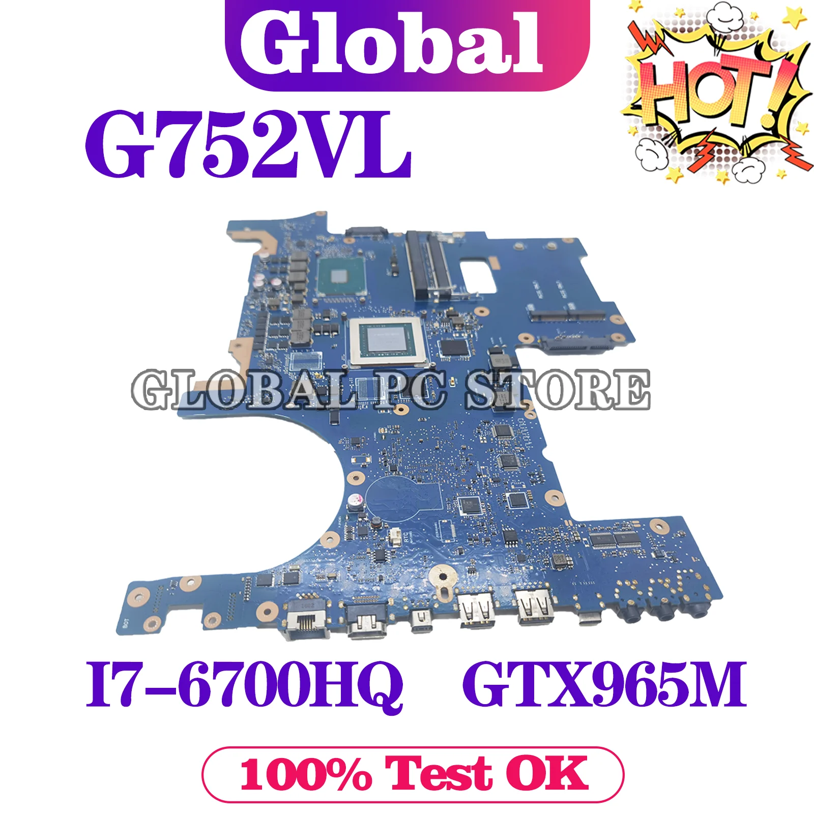 Imagem -03 - Kefu-placa-mãe Portátil para Asus G752v Mainboard para Asus G752vy G752vt G752vl I76700hq Cpu Gtx970m 3g Gtx965m 2g Gtx980m 4g