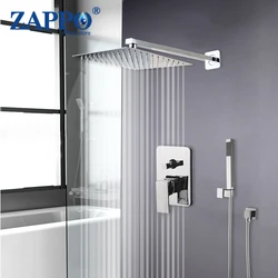 Zapo bagno doccia Set bagno doccia rubinetto miscelatore soffione doccia a pioggia con doccetta Systerm rubinetto vasca da bagno a parete