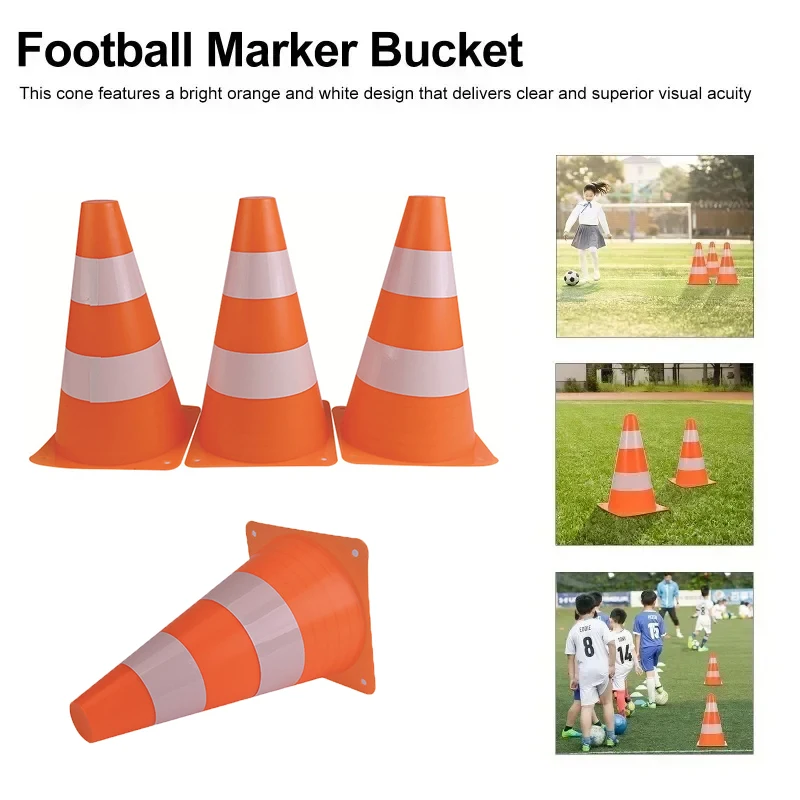 23cm Traffic Cone Road Safety Warning Sign Soccer Roadblocks Football Club Standing Block Training Coaching Sports Logo Bucket