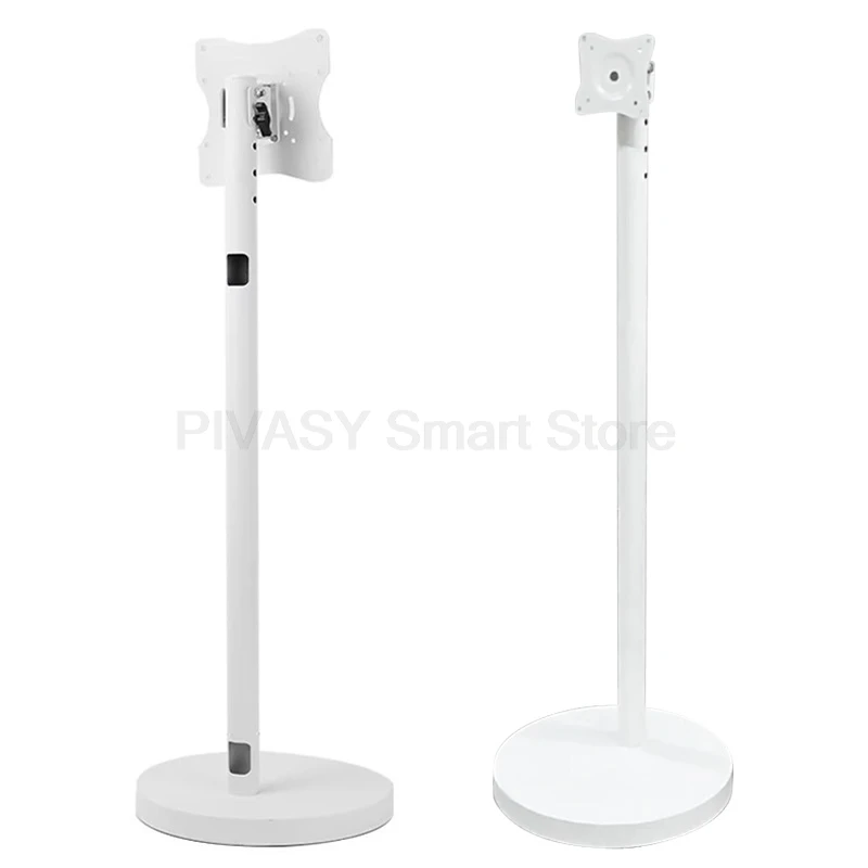 Carrello TV mobile con rotelle su ruote per schermo piatto con supporto angolare girevole Supporto da pavimento portatile Batteria mobile girevole