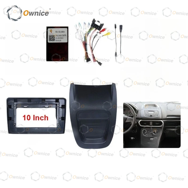 

Ownice 10.1" for Ford EcoSport Eco Sport 2017 - 2021 Car Radio Stereo Player Fascia Casing Frame Dash Cover Panel Wiring Harness