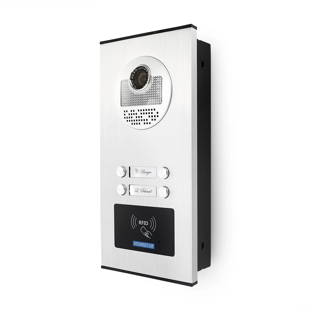 (Not Standalone) HOMSECUR 530C-4 Outdoor Camera ID Access For XSL Video Door Phone Intercom Doorbell 4 Families