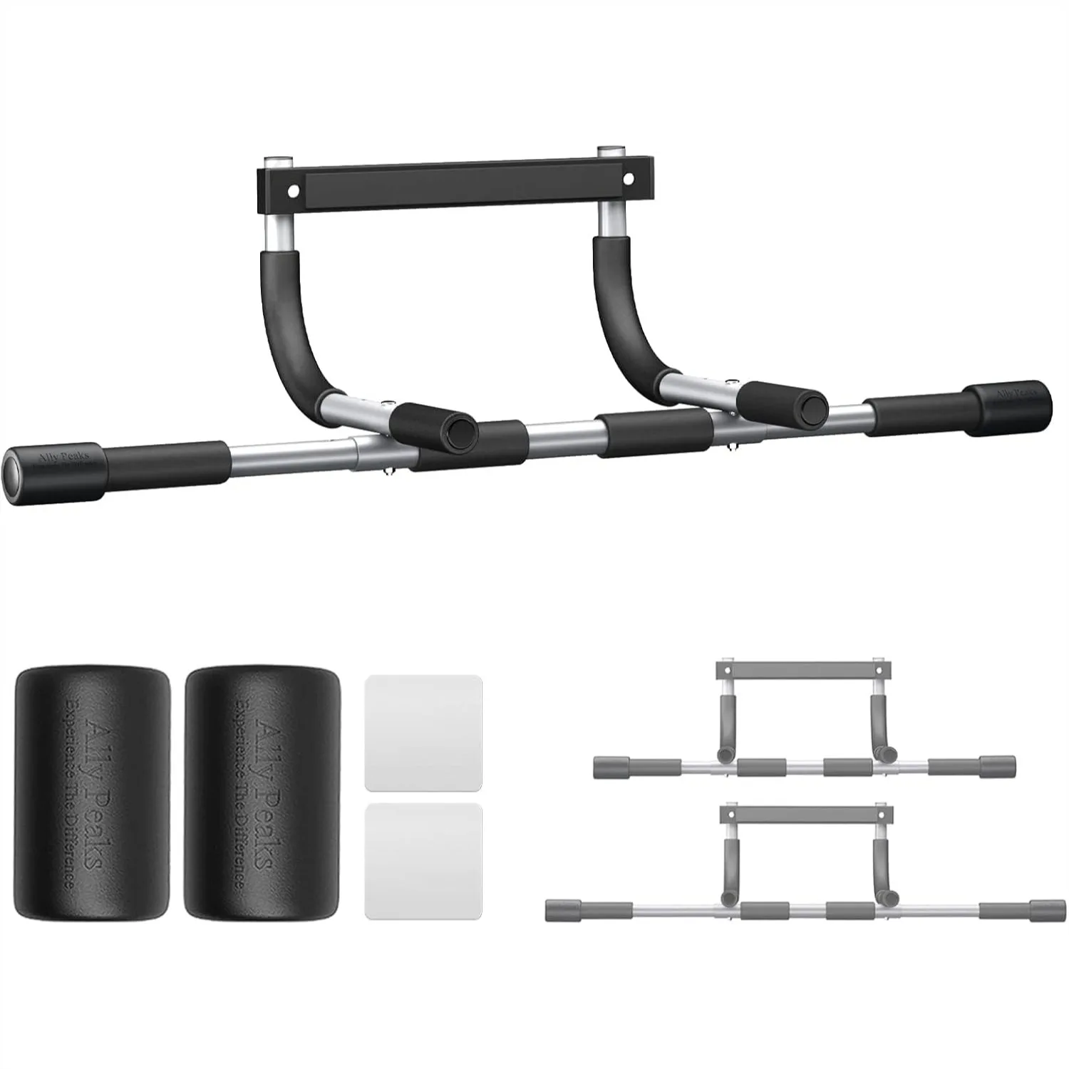 

Pull Up Bar for Doorway, Width Adjustable 5 Levels, Heavy Duty 500 lbs, Indoor Chin-Up Bar with Silicone Protection, Home Gym