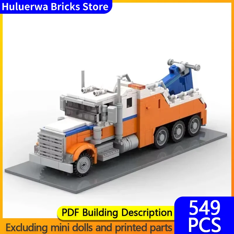 City Car Truck Model MOC Building Bricks Small Trailer Lorry Modular Technology Gifts Holiday Assemble Children Toys Suit