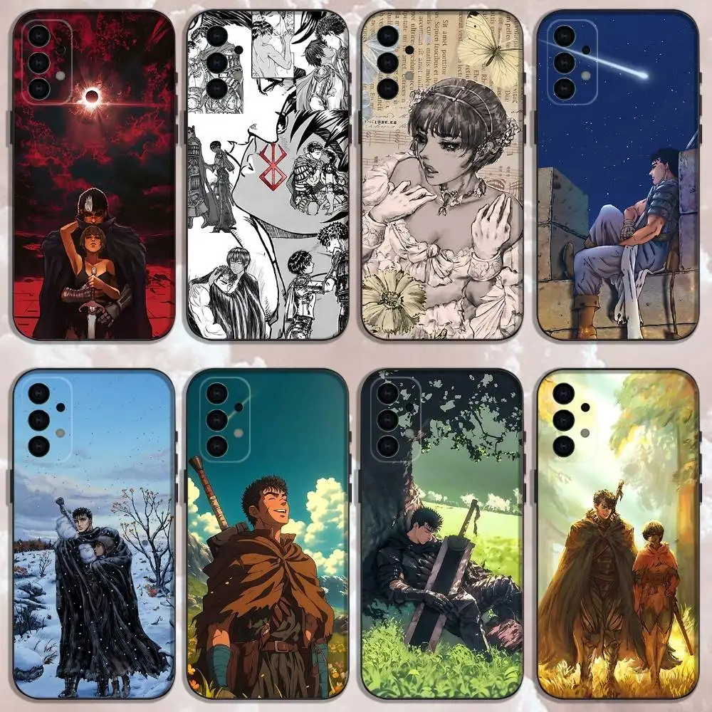 

Comic B-Berserk Guts Casca Phone Case For Samsung Galaxy A73,31,32,72,41,53,52,71,22,5G,Note,J7,8,9 Soft Black Cover