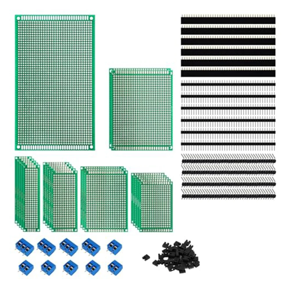147pcs PCB Circuit Board Kit 6 Sizes FR4 Breadboard For DIY Welding Electronic Projects Soldering Practice Accessories