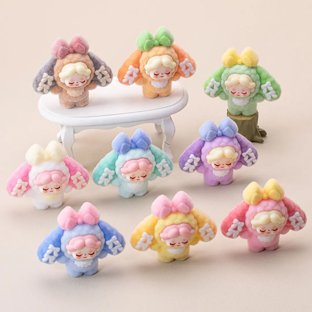

9pcs Wendy Lovely Anime Flocked Action Figure Decorative Pendant Desktop Kawaii Dolls Car Ornaments Toy Gifts