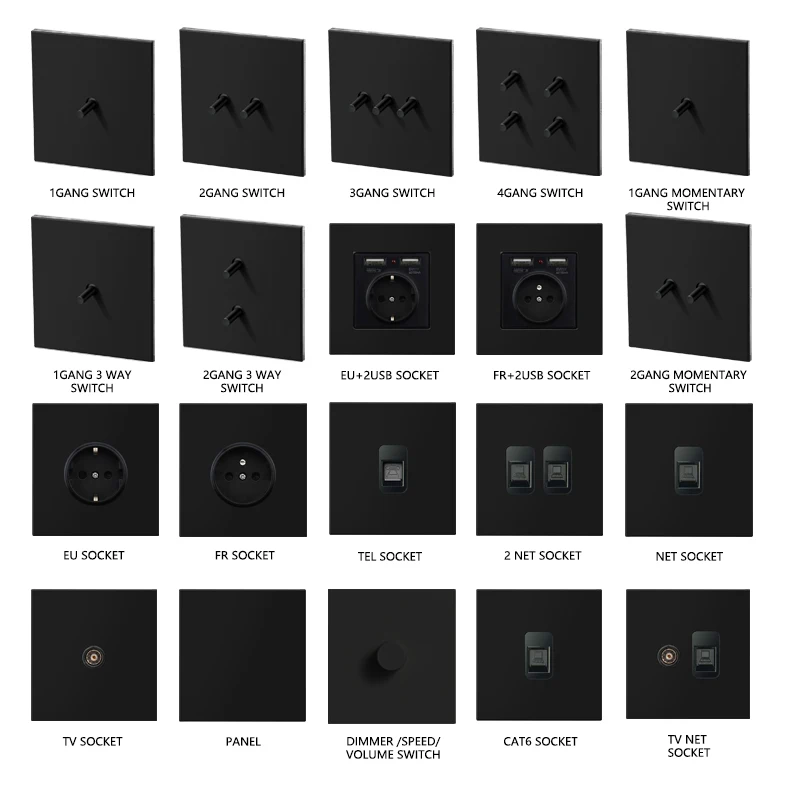 Avoir Black Wall Light Switch Retro Lever Toggle Switch Momentary Electrical Sockets And Switches 2 Gang 3 Way Switch Curtains