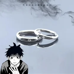 Anime Jujutsu Kaisen Okkotsu Yuta Ring 925 Sterling Silver Finger Ring Jewelry Adjustable Accessories Cosplay Couples Rings Gift