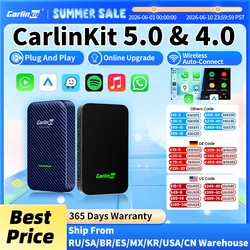 CarlinKit 5.0 2air & CarlinKit 4.0 CP2A Wireless Android Auto &CarPlay Wireless Adapter 2.4G&5.8Ghz WiFi Auto Connect OTA Update