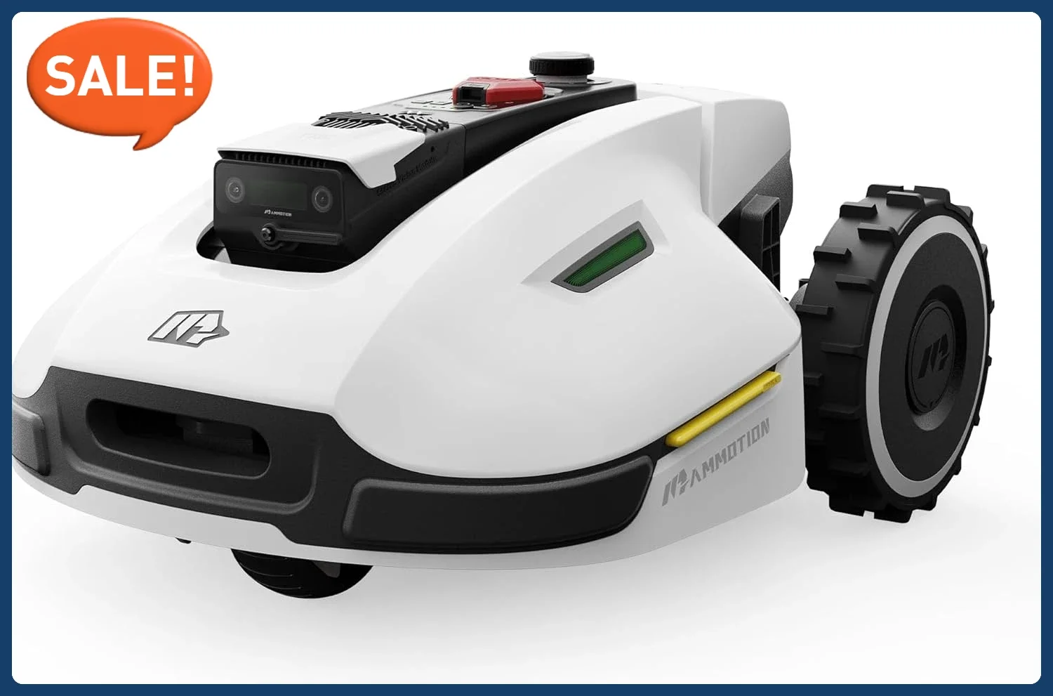 

YUKA 2000 Robot Lawn Mower for 0.5 Acre, Ultrasense AI Vision & RTK Antenna, Auto Mapping & App Control,45% Slope Capability