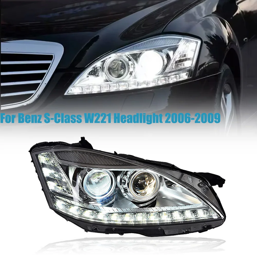 

Car Light For Benz S-Class W221 Headlight 2006-2009 Upgrade Modified to New DRL Dynamic Turn Signal Auto LED Headlight Assembly