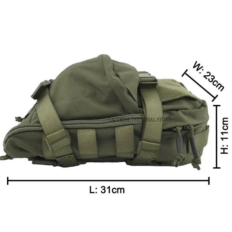 Tactical Hydration Pack Plate Carrier Molle Backpack Back Panel Airsoft Accessories Mini Pouch Outdoor Hunting Sports Water Bag image 2